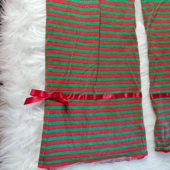 Copper Key Girls Christmas Striped Leggings,  7/8 - Picture 2 of 5